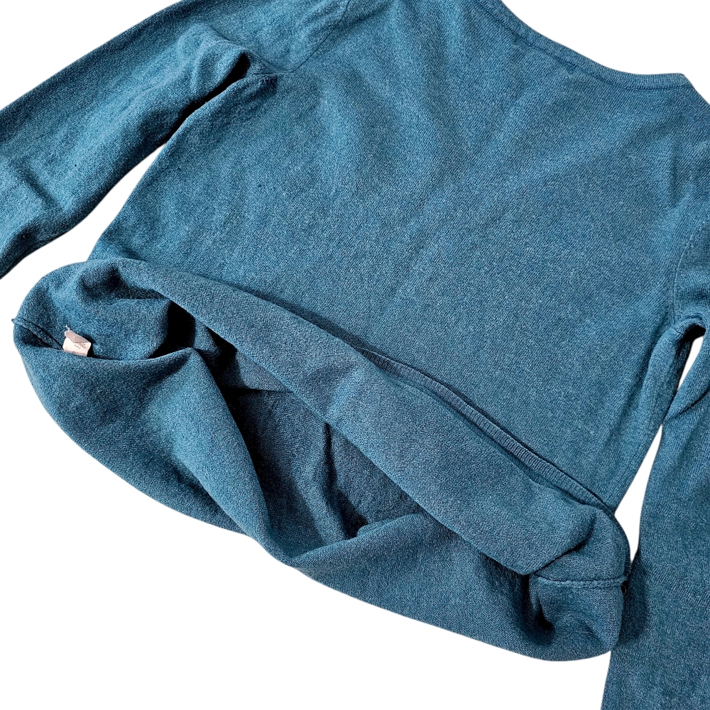 Eddie Bauer Teal V-Neck Sweater - Size M - Picture 7 of 9